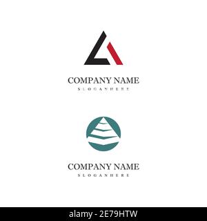 Triangle Logo Template vector icon illustration design Stock Vector