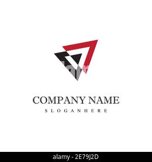Triangle Logo Template vector icon illustration design Stock Vector