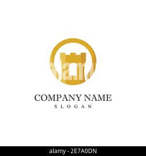 Castle Logo Template vector symbol nature Stock Vector