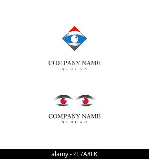 Branding Identity Corporate Eye Care vector logo design Stock Vector