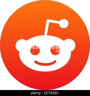 Reddit Inc logo on white background Stock Vector