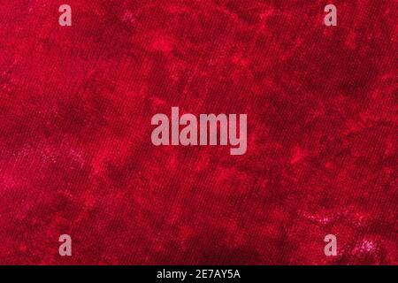 Abstract texture of red velvet close up. Stock Photo