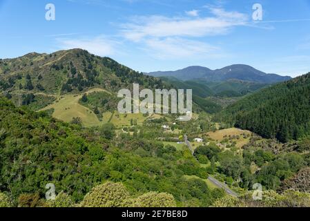 View from the Centre of New Zealand in the town of Nelson, South Island, New Zealand Stock Photo