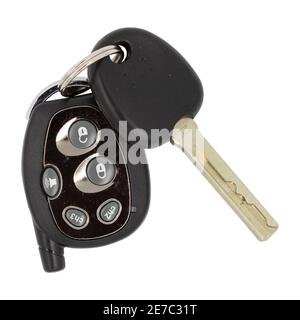 Car key and alarm system isolated on a white background Stock Photo