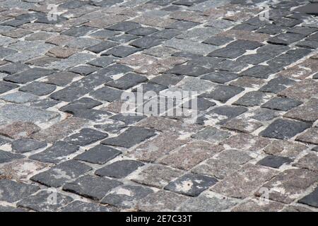 Paving stones street closeup background Stock Photo