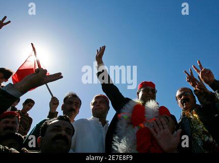 Awami National Party (ANP) President, Asfandyar Wali Khan addresses to