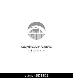 Bridge Logo Template vector icon illustration design Stock Vector