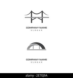 Bridge Logo Template vector icon illustration design Stock Vector