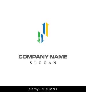 Arrow vector illustration icon Logo Template design Stock Vector