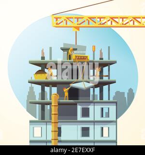 Building process concept, cartoon style Stock Vector Image & Art - Alamy