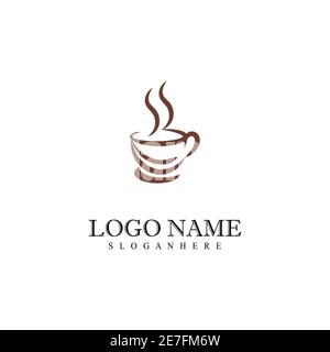 Coffee cup Logo Template vector icon design Stock Vector