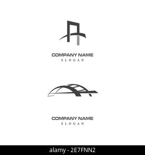 Bridge Logo Template vector icon illustration design Stock Vector