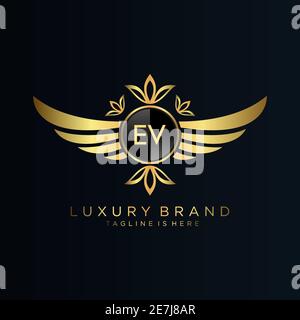 Letter Initial with Royal Template.elegant with crown logo vector, Creative Lettering Logo Vector Illustration Stock Vector
