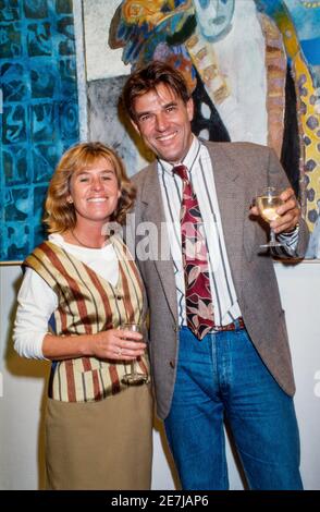 AMSTERDAM, THE NETHERLANDS - 25 AUG, 1994: Dutch actor Jeroen Krabbe with his wife Herma op a party.