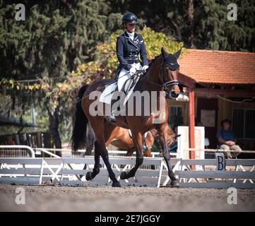 Dressage Competition October 2019 Israel Stock Photo