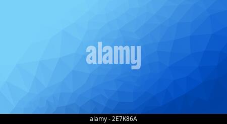 Abstract background of triangles with a smooth blue gradient. Modern background Stock Photo