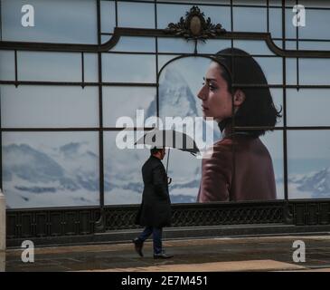 London UK 30 January 2021 A cold and rainy day in London.Paul Quezada-Neiman/Alamy Live News Stock Photo