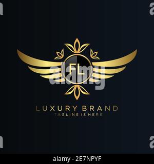 Letter Initial with Royal Template.elegant with crown logo vector, Creative Lettering Logo Vector Illustration Stock Vector