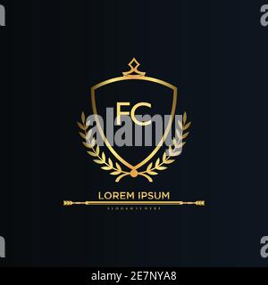 Letter Initial with Royal Template.elegant with crown logo vector, Creative Lettering Logo Vector Illustration Stock Vector