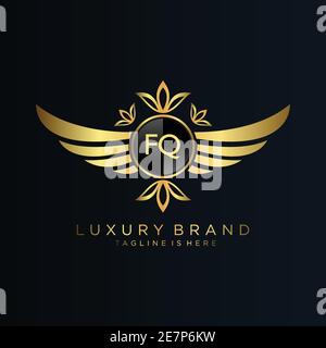 Letter Initial with Royal Template.elegant with crown logo vector, Creative Lettering Logo Vector Illustration Stock Vector