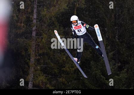 Titisee Neustadt, Germany. 30th Jan, 2021. Nordic skiing/ski jumping: World Cup, large hill, women, 1st round: Frenchwoman Julia Clair jumps on the Hochfirstschanze. Credit: Philipp von Ditfurth/dpa/Alamy Live News Stock Photo