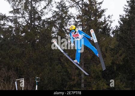 Titisee Neustadt, Germany. 30th Jan, 2021. Nordic skiing/ski jumping: World Cup, large hill, women, 1st round: Russia's Anna Shpyneva jumps on the Hochfirstschanze. Credit: Philipp von Ditfurth/dpa/Alamy Live News Stock Photo