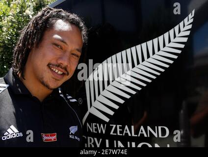 All Black captain Tana Umaga announced his retirement from international rugby at a press conference at the New Zealand Rugby Union headquarters in Wellington January 10, 2006. The 74 test veteran will continue to play Super 14 rugby for the Hurricanes and his provincial team. REUTERS/Anthony Phelps