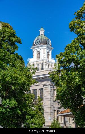 View of beautiful and historic courthouse in Missoula, Montana Stock Photo