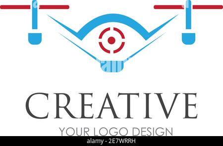 drone logo design vector illustration Stock Vector
