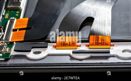 Dissasembled tablet electronic circuit board Stock Photo