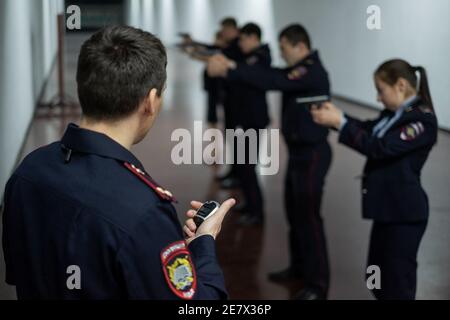 Police shooting training courses. Police shooting training courses. Stock Photo