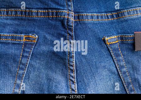 denim blue jeans cloth background backdrop Stock Photo