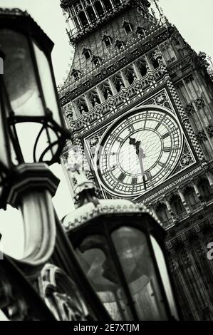 Close-up of the clock face of Big Ben in London, England, UK Stock Photo