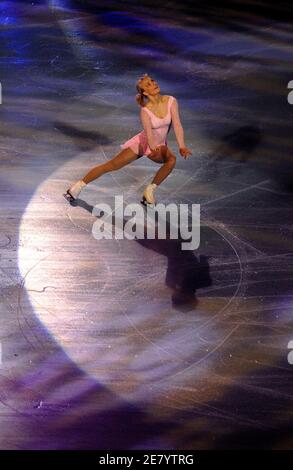 Finland's Kiira Korpi skates during the 'Stars sur glace' show at the Palais-Omnisports Paris-Bercy in Paris, France on April 14, 2007. Photo by Christophe Guibbaud/Cameleon/ABACAPRESS.COM Stock Photo