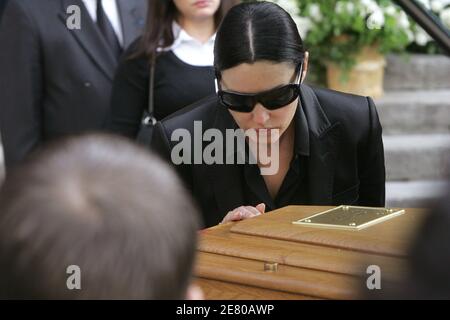 Monica Bellucci during Jean-Pierre Cassel Funeral at St Eustache News  Photo - Getty Images