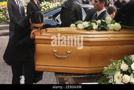 Monica Bellucci during Jean-Pierre Cassel Funeral at St Eustache News  Photo - Getty Images