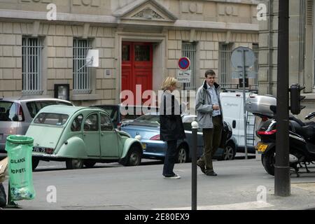 EXCLUSIVE - French President Jacques Chirac's daughter Claude Chirac visits the new office of her father in Paris, France, on April 30, 2007. Photo by Bisson-Mousse/ABACAPRESS.COM Stock Photo