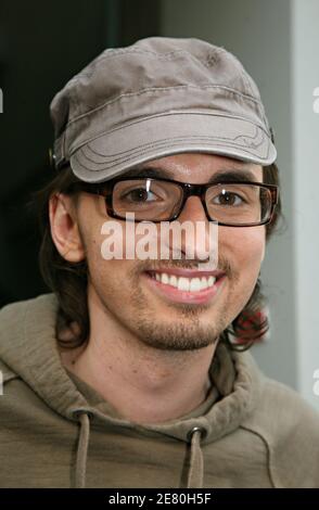 EXCLUSIVE. French singer Christophe Willem arrives to a radio station 'Fun radio' to promote his new album in Paris, France on May 4, 2007 Photo by Denis Guignebourg/ABACAPRESS.COM Stock Photo