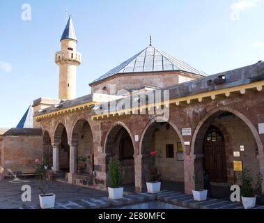 HACI BEKTAS, TURKEY - AUGUST 25: Old woman visiting at famous