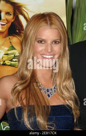 US actress Jessica Simpson poses for photographers at a photocall to present her movie ' Major Movie Star' prior to a party aboard a luxury yacht as part of the 60th Cannes International Film Festival in Cannes, France on May 18, 2007. Photo by Hahn-Nebinger-Orban/ABACAPRESS.COM Stock Photo