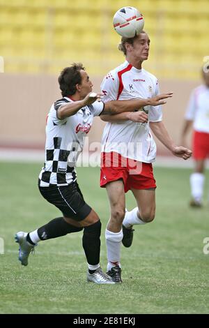 Princess Caroline's youngest son Pierre Casiraghi shows his talent with a ball during the Formula One football match, held at the Louis II Stadium in Monaco , on may 22, 2007. Photo by Hahn-Nebinger-Orban/ABACAPRESS.COM Stock Photo