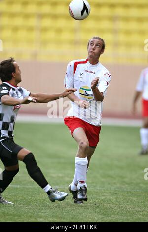 Princess Caroline's youngest son Pierre Casiraghi shows his talent with a ball during the Formula One football match, held at the Louis II Stadium in Monaco , on may 22, 2007. Photo by Hahn-Nebinger-Orban/ABACAPRESS.COM Stock Photo