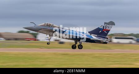 Fairford, UK - 15th July 2017: A French Dassault Rafale landing Stock Photo
