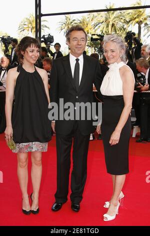 'Michel Denisot with family arrive for the 60th Cannes International Film Festival closing ceremony and Canadian director Denys Arcand's film ''L'Age des Tenebres'' (The Age of Ignorance) gala screening at the Palais des Festivals in Cannes, Southern France, on May 27, 2007. Photo by Hahn-Nebinger-Orban/ABACAPRESS.COM' Stock Photo