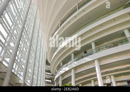 The lobby of the Sanford and Dolores Ziff Ballet Opera House of The Arsht Center for the Performing Arts of Miami-Dade County. Stock Photo