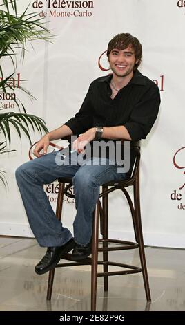 US Actor Drew Tyler Bell of the US TV show 'The bold and the beautifull' poses for pictures at the Grimaldi forum during the 47th Monte-Carlo TV Festival in Monaco on June 13, 2007. Photo by Denis Guignebourg/ABACAPRESS.COM Stock Photo