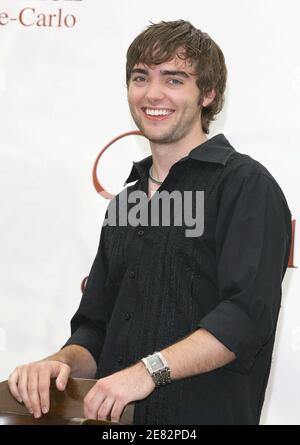 US Actor Drew Tyler Bell of the US TV show 'The bold and the beautifull' poses for pictures at the Grimaldi forum during the 47th Monte-Carlo TV Festival in Monaco on June 13, 2007. Photo by Denis Guignebourg/ABACAPRESS.COM Stock Photo