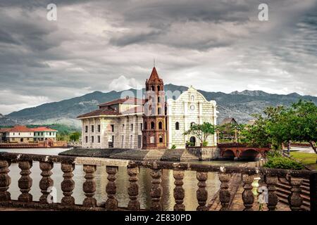 Beautifully reconstructed Filipino heritage and cultural houses that form part of Las Casas FIlipinas de Acuzar resort at Bagac, Bataan, Philippines. Stock Photo