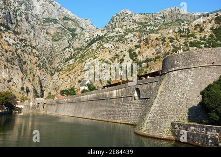 venetian fortification of Kotor Old Town, Montenegro Stock Photo
