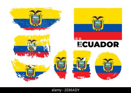Flag of Ecuador, Republic of Ecuador. Template for award design Stock Vector